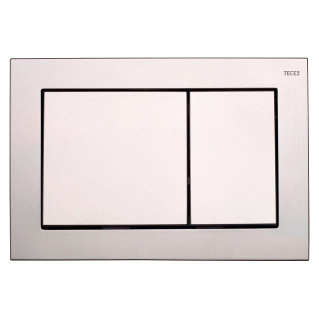 WC-huuhtelupainike Tece Base, kaksoishuuhtelu, mattakromi