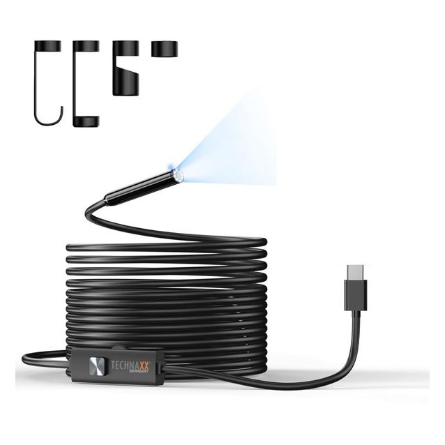 Tarkastuskamera Technaxx TX-386, USB-C, valolla