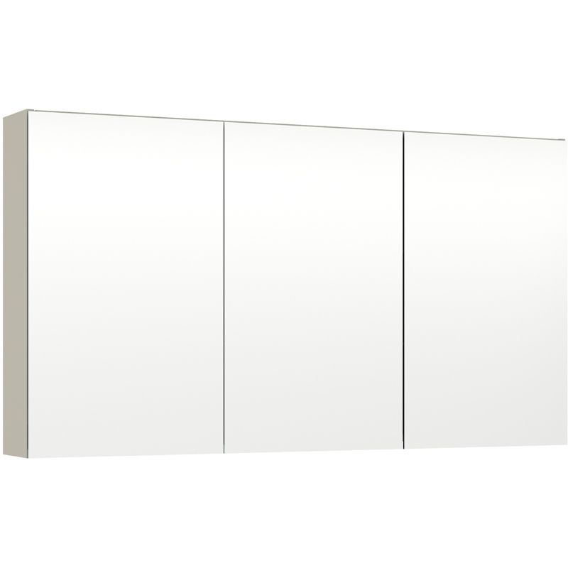 Peilikaappi LED-valolla Temal Choice, 120 cm, 3 ovea, pariovet vasen, pistorasia vasen, matta greige