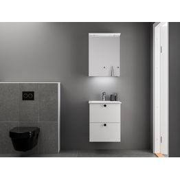 Kylpyhuoneryhmä Temal Astra/Highlight 1, 50 cm, allaskaapilla ja peilikaapilla, mattavalkoinen