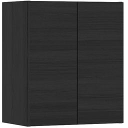 Seinäkaappi Temal, 2 ovea, 80x33x58.6 cm, musta puu (MP2)