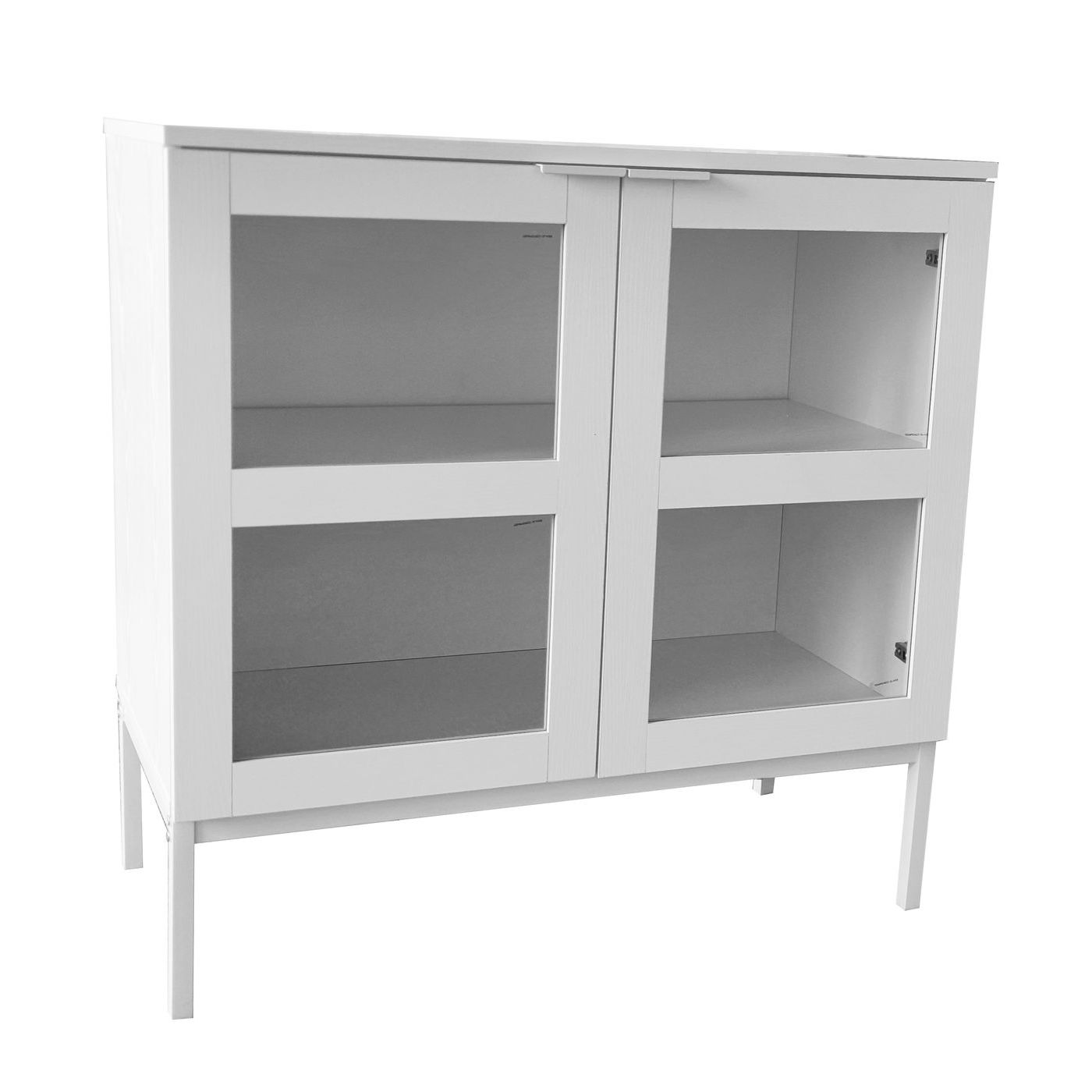 Kaappi lasiovilla Tenstar Siera, matala, valkoinen