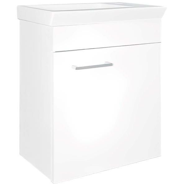 Allaskaappi altaalla Tammiholma Viilu, 45x28x54  cm, 1 ovi, pyökki/poppelivaneri, valkoinen