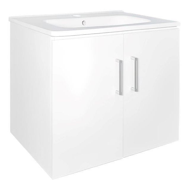 Allaskaappi Tammiholma Viilu, 60x39x50 cm, 2 ovea, pyökki/poppelivaneri, valkoinen