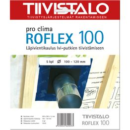 Läpivientikaulus Roflex 100 LVI-putken kaulus 100-120mm putkelle 5kpl/pkt