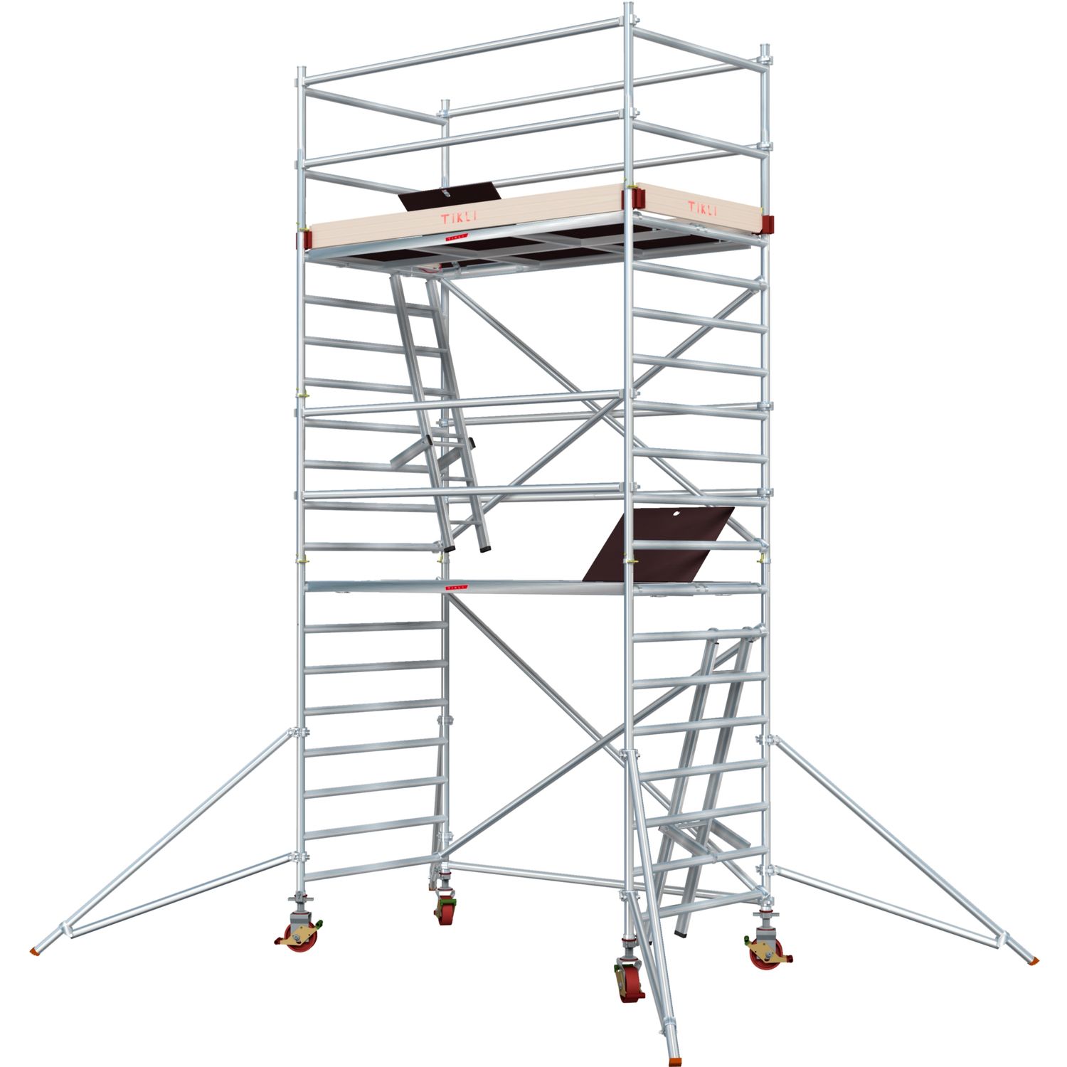 Alumiiniteline Tikli Jumbo 9900-4P, tasokorkeus 4.5m, 250x135cm