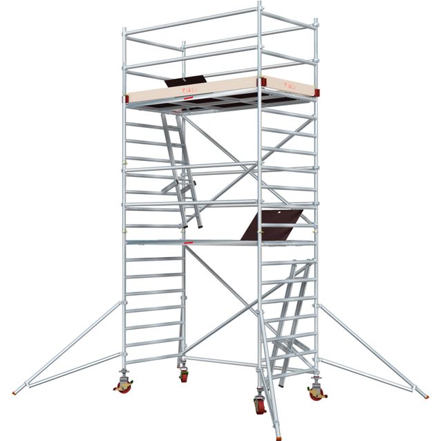 Alumiiniteline Tikli Jumbo 9900-4P, tasokorkeus 4.5m, 250x135cm