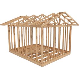 Piharakennuksen runkopaketti Timburg, alle 30m², eri vaihtoehtoja