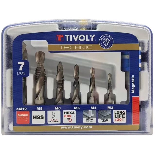 Kierretappisarja Tivoly, M3–M10, HSS, 7 kpl