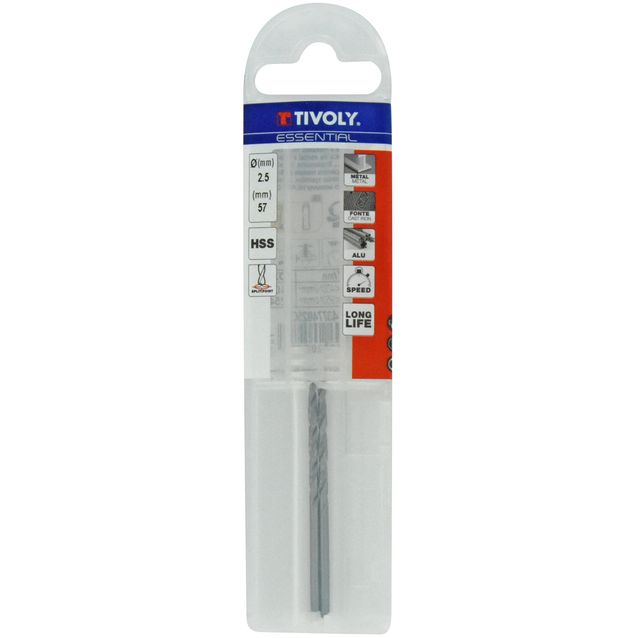 Metalliporanterä Tivoly T Line, 2, 5mm, HSS, 2 kpl, Ø2
