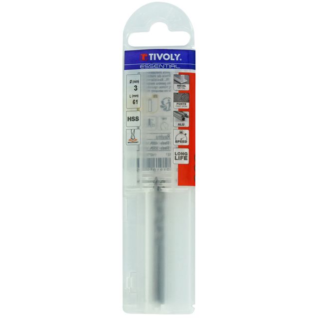 Metalliporanterät Tivoly, Ø3mm, HSS, 2 kpl