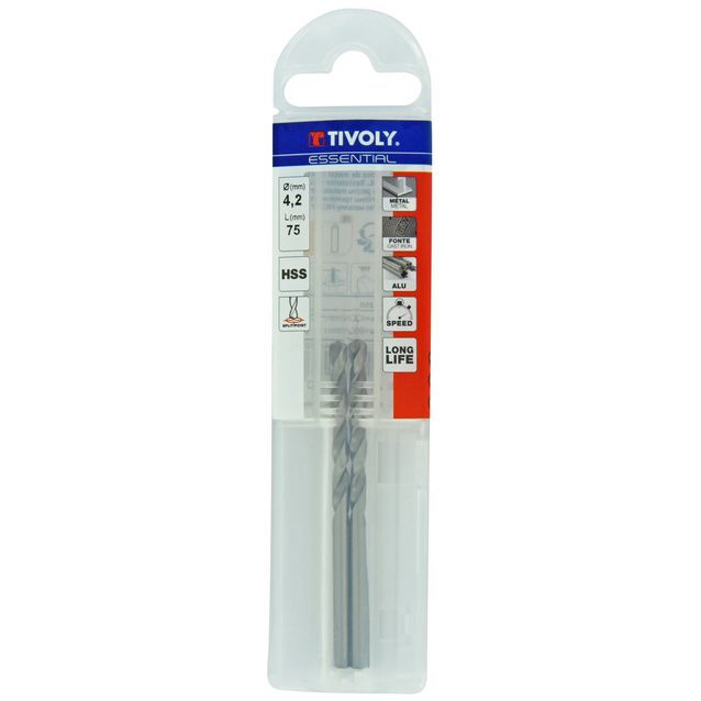 Metalliporanterä Tivoly T Line, HSS, 4, 2mm, 2 kpl, Ø4