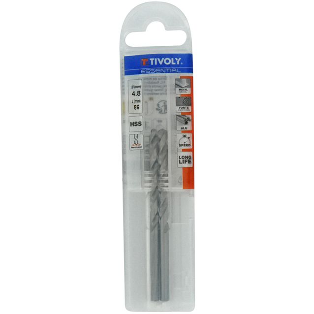 Metalliporanterä Tivoly T Line, HSS, 4, 8mm, 2 kpl, Ø4
