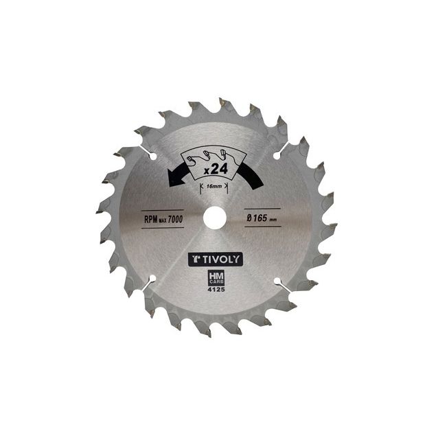 Pyörösahanterä Tivoly 190 × 30 × 2,8/1,7mm, 24 hammasta