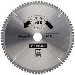 Pyörösahanterä Tivoly 254 × 30 × 3,0/2,0mm kovapuulle