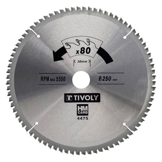 Pyörösahanterä Tivoly 254 × 30 × 3,0/2,0mm kovapuulle