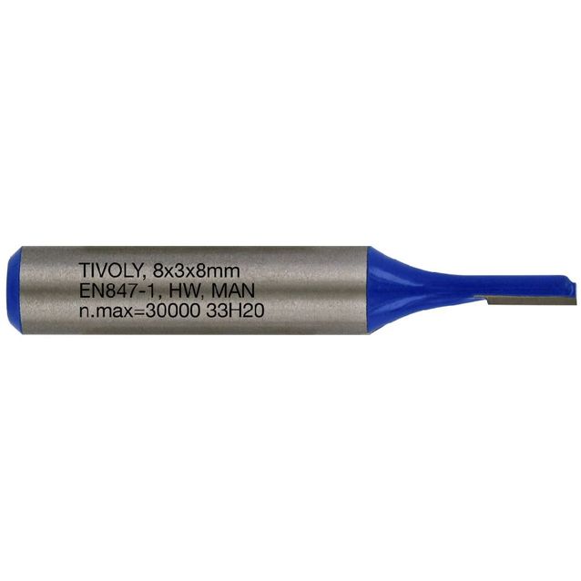 Suorajyrsin Tivoly, 3x8mm