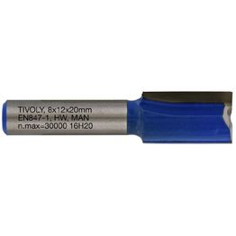 Suorajyrsin Tivoly, 12x8mm