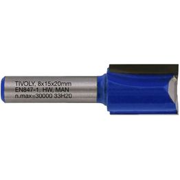 Suorajyrsin Tivoly, 15x8mm