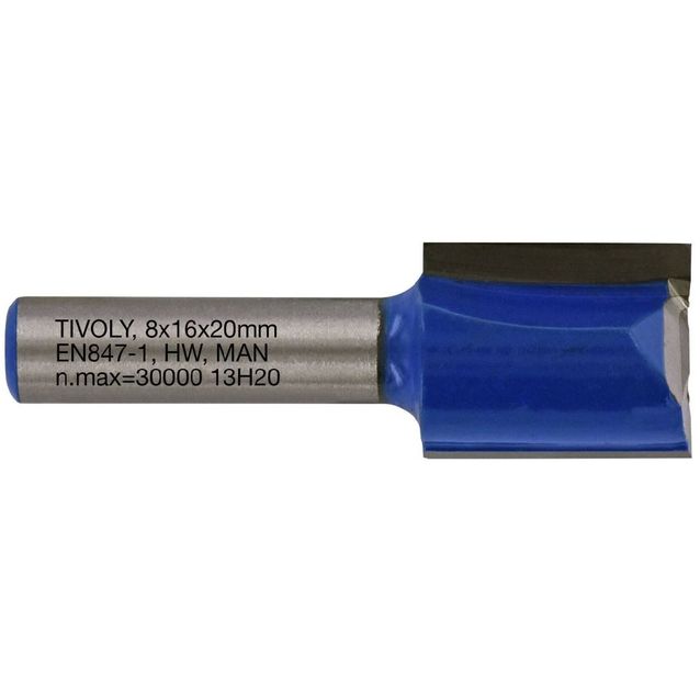 Suorajyrsin Tivoly, 16x8mm