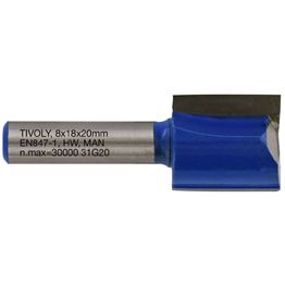 Suorajyrsin Tivoly, 18x8mm
