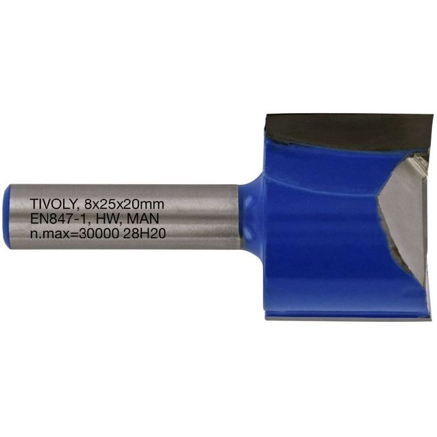 Suorajyrsin Tivoly, 25x8mm