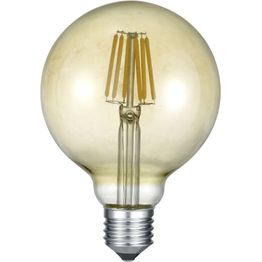 LED-lamppu Trio E27, filament, globe, 6W, 600lm, 2700K, ruskea