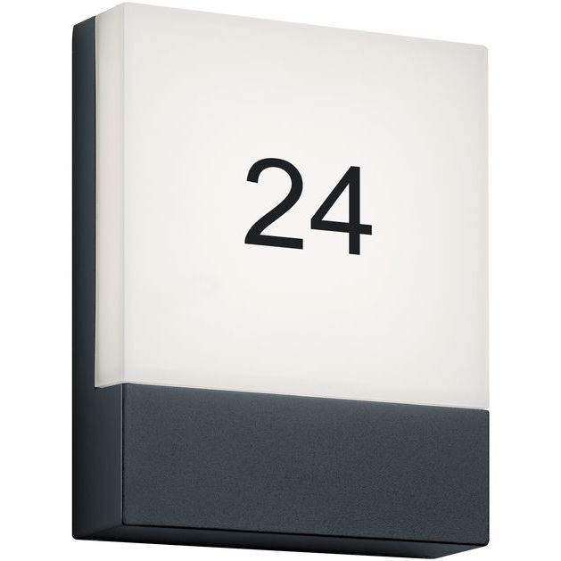 LED-seinävalaisin Trio Pecos 200x160 mm antrasiitti numeroilla