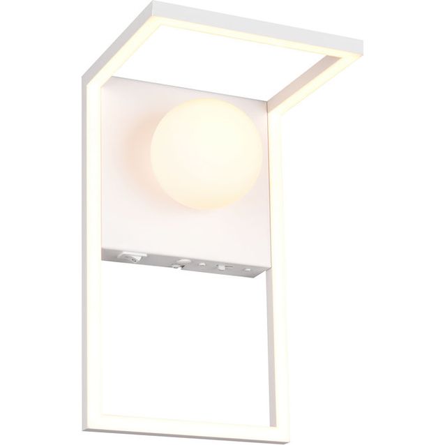 Seinävalaisin Trio Arola LED mattavalkoinen