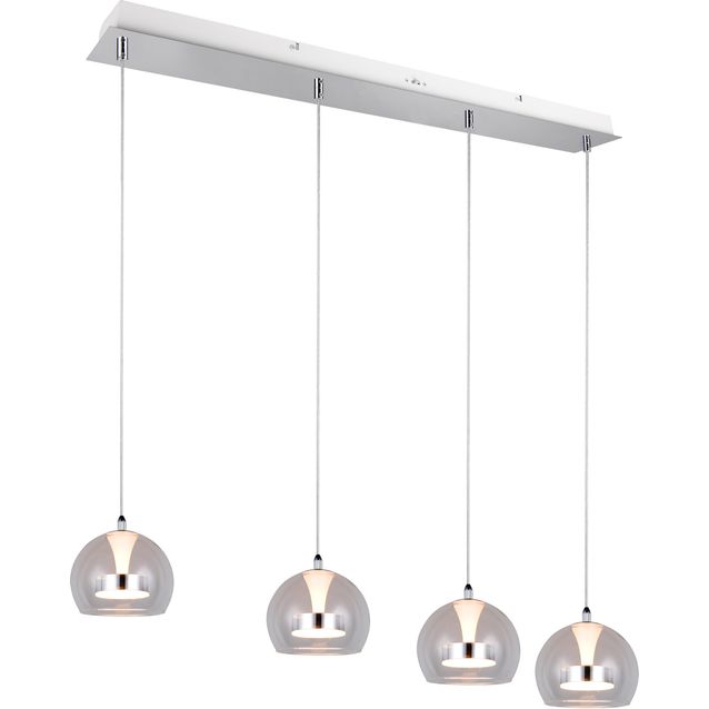 Riippuvalaisin Trio Flynt LED 4-osainen kromi