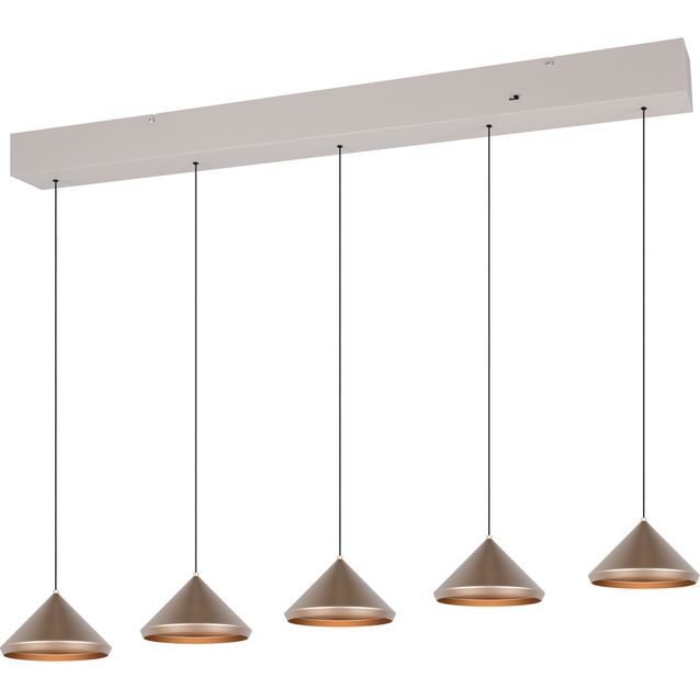 Riippuvalaisin Trio Laguna LED 5-osainen kahvi