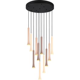 LED-riippuvalaisin Trio Fiato, 11-os, 40cm, mattamusta/moniväri