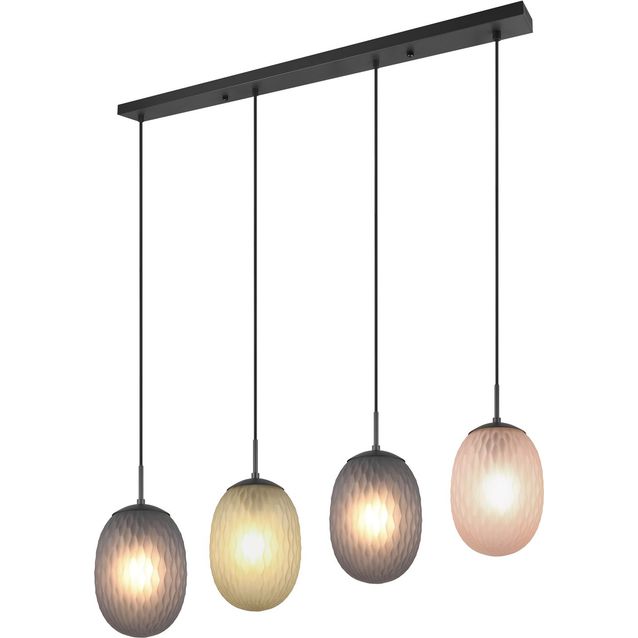 Riippuvalaisin Trio Facette, 4-os, E27, mattamusta/moniväri