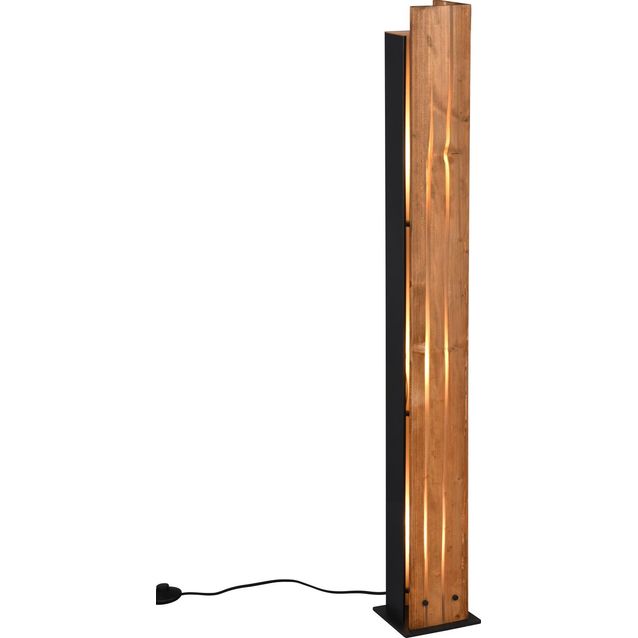 Lattiavalaisin Trio Karuni 3xE27 musta/puu