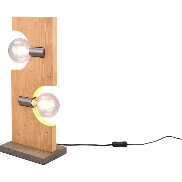 Pöytävalaisin Trio Tailor 2xE27 puu