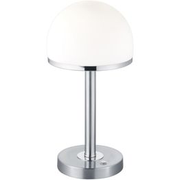 LED-pöytävalaisin Trio Berlin Ø195x390 mm harjattu teräs