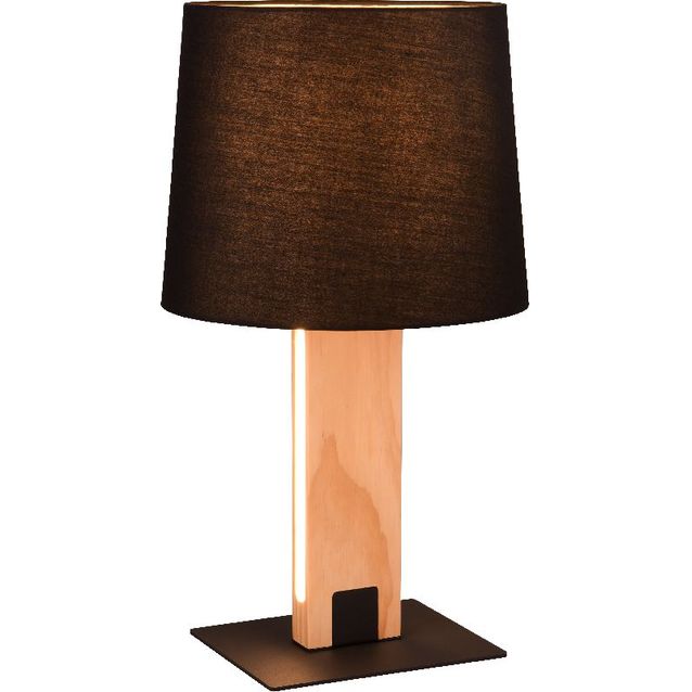 LED-pöytävalaisin Trio Rahul, E27, puu/musta