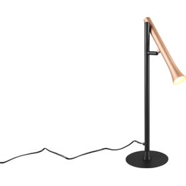 LED-pöytävalaisin Trio Fiato, mattamusta/kahvinruskea