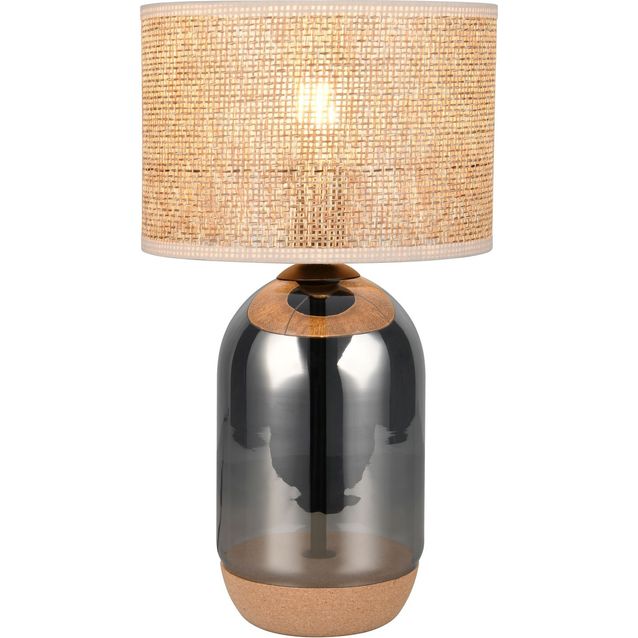 Pöytävalaisin Trio Tara, E27, beige/kromattu, eri kokoja