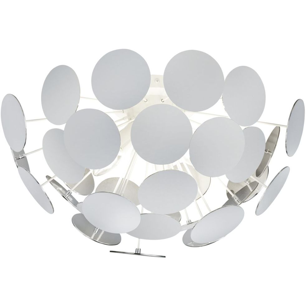 Kattovalaisin Trio Discalgo Ø 540x300 mm mattavalkoinen/hopea