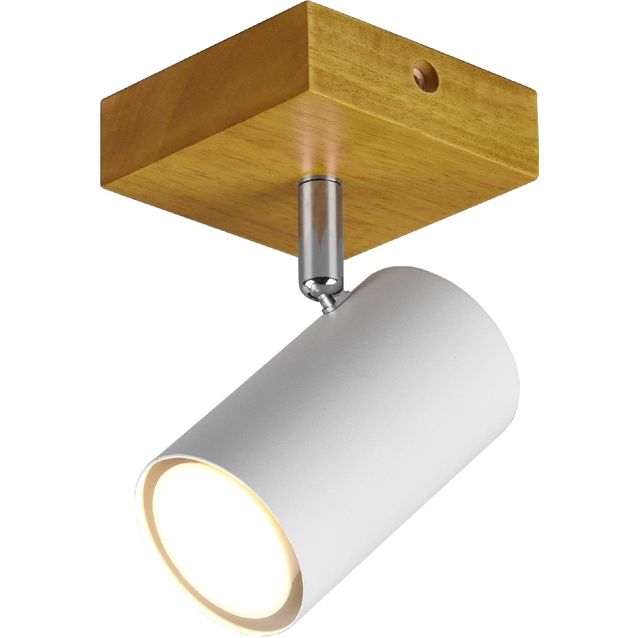 Spottivalaisin Trio Marley 1-os. GU10 valkoinen/puu