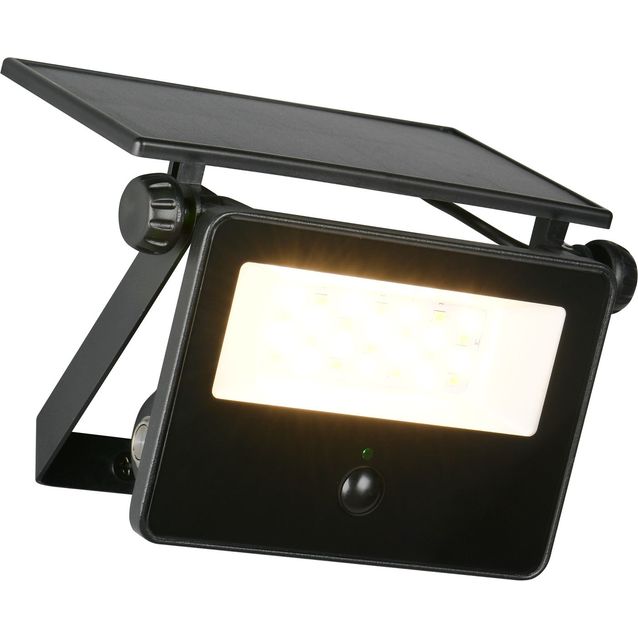 Aurinkokennoseinävalaisin Trio Moura LED liiketunnistin mattamusta, eri kokoja