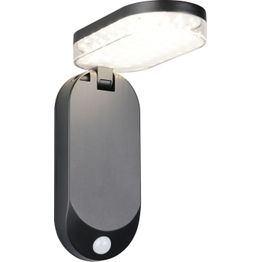 Aurinkokennoseinävalaisin Trio Lagoas LED ladattava liike- ja hämärätunnistin 4000K musta