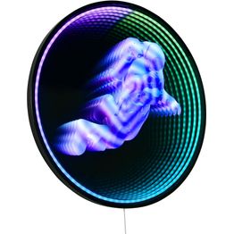 Seinävalaisin Trio Duke LED RGB mattamusta, eri kokoja