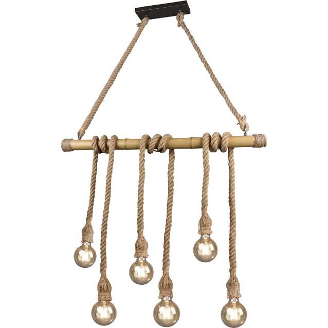 Riippuvalaisin Trio Wilma E27 bambu/sisal