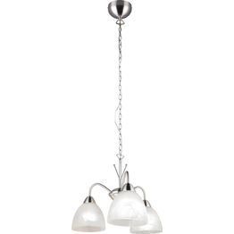 Riippuvalaisin Trio Dobby 3-osainen E27 harjattu teräs/alabasteri