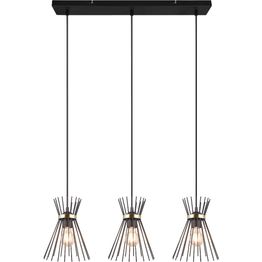 Riippuvalaisin Trio Rod, 3-os, E27, musta/kulta