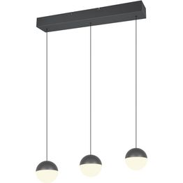 Riippuvalaisin Trio Senta LED 3-osainen 60cm 3000K antrasiitti