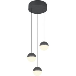 Riippuvalaisin Trio Senta LED 3-osainen pyöreä 3000K antrasiitti