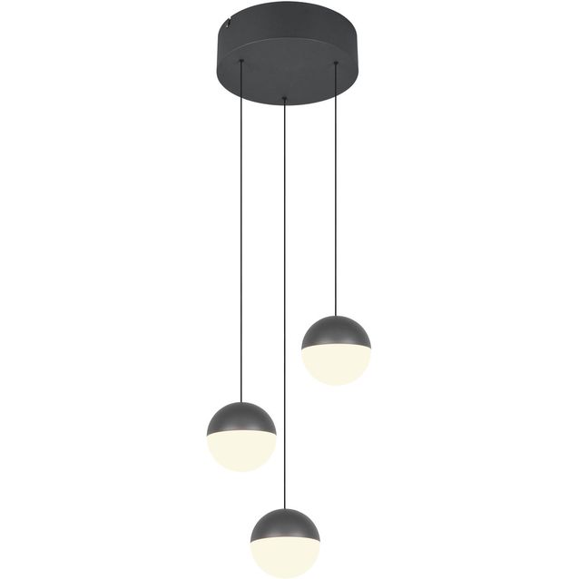 Riippuvalaisin Trio Senta LED 3-osainen pyöreä 3000K antrasiitti